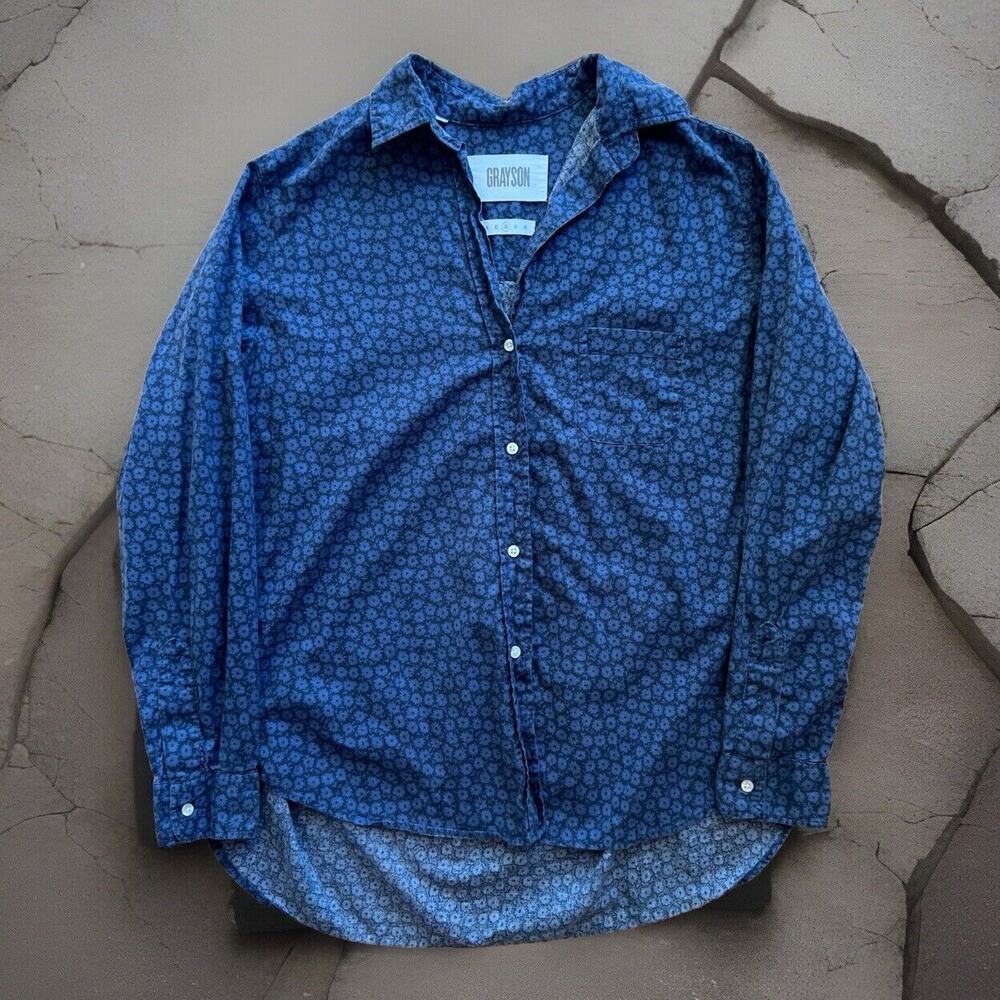 Grayson Button Up Shirt Size 3 Long Sleeve Floral Casual Glam Boho Fall Winter